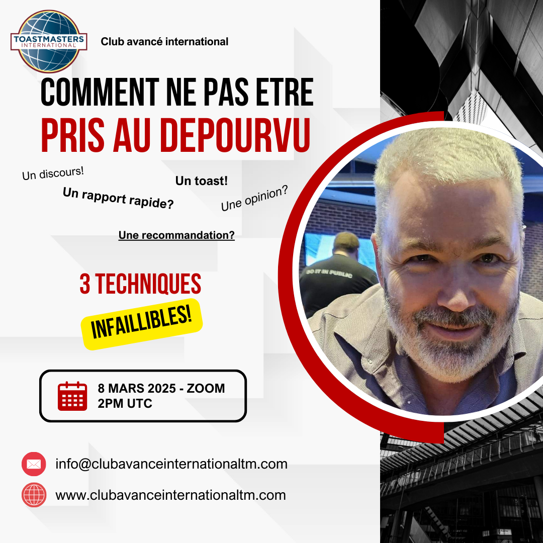 Atelier spécial - Ne pas être pris au dépourvu